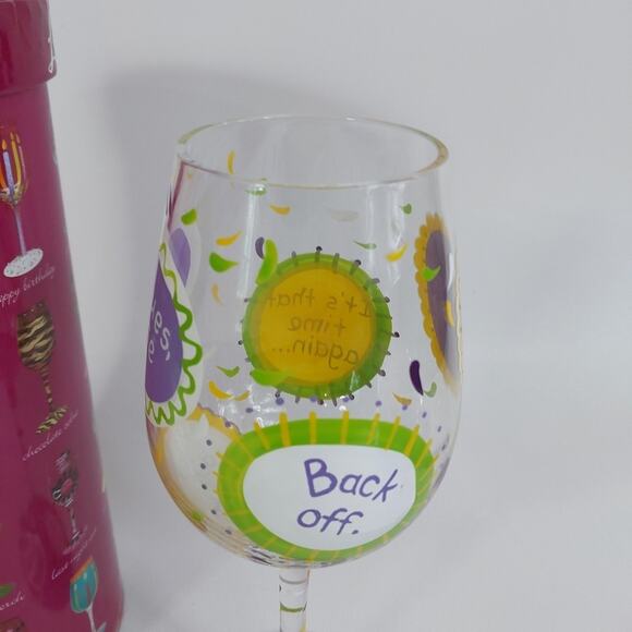 Lolita Wine Glass PMS "Pardon My Sass" Hand Painted with Recipe on bottom - Picture 2 of 4